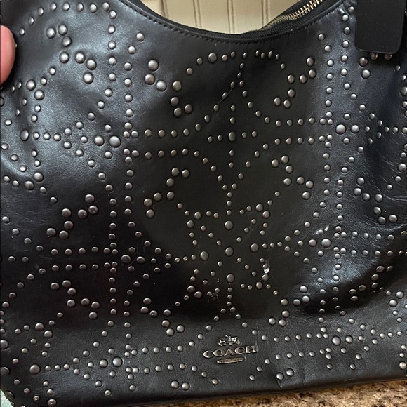 Coach, Black Studded Women's purse - Picture 2 of 5